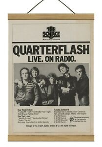 Quarterflash/Live On Radio Original Promo Anzeige, montiert mit magnetischem Rahmen!