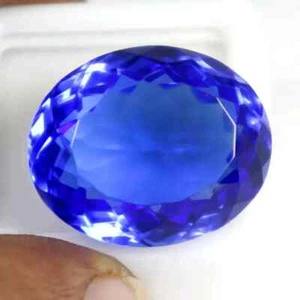 Natural Rare Lustrous Blue Tanzanite 34.70 Ct GIE Certified Loose Gemstone 1010 - Picture 1 of 9