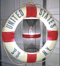 Vintage Nautical Life Ring Lamp folk art steampunk SS United States