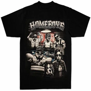 Homeboys Chicano Art Men's T-Shirt Authentic Chicano Style Graphic Tee - Picture 1 of 4