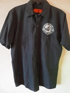 MEN'S SZ MED S/S MOTORCYCLE SHIRT, GROVE CYCLES, RIDE FAST LIVE HARD,NEW, no tag - Picture 1 of 3