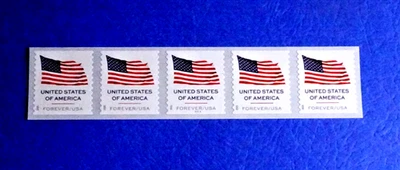 US 6018 U.S. FLAG (2025) PLATE# COIL STRPE OF 5 (F) STAMPS APU 3/K MNH/SA PNC!! - Image 1 of 2