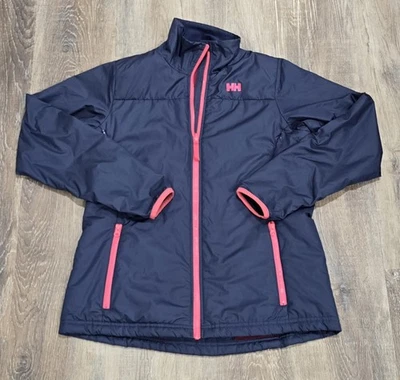 Helly Hansen H2 Flow Insulator Jacket Womens Sz S primaloft Polartec Blue Pink - Image 1 of 4