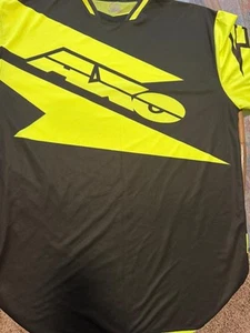 AXO Sport Vintage Motocross Jersey Size XXLarge Neon Green/Black Y2K - Picture 1 of 4