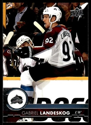 2017-18 Upper Deck #296 Gabriel Landeskog Colorado Avalanche Hockey Card - Image 1 of 2