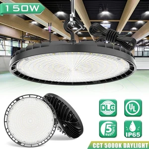 UFO LED High Bay Light Fixture 150W 100-277V Commercial Warehouse Shop Gym Light - Picture 1 of 11