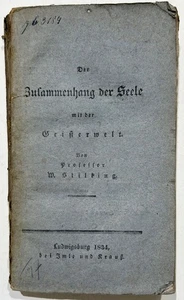 Religion / Stilling - Zusammenhang der Seele mit der Geisterwelt 1834 1. Ausgabe - Picture 1 of 1