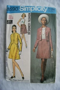 1969 Simplicity Pattern No. 8590 misses dress & jacket, size 14, 36 in - Picture 1 of 1
