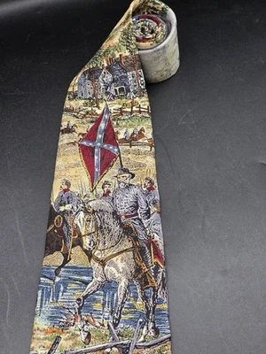 Corbata de cuello con estampado histórico Robert E Lee serie americana de colección Cavalier Shoppe Foto 1 de 4