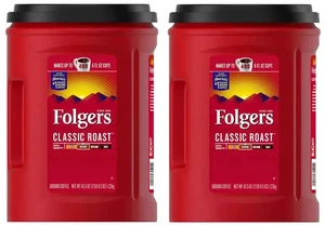 2 pack - Folgers Classic Roast Ground Coffee (43.5 oz.) - free shipping - Picture 1 of 1