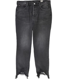 Free People Womens Chewed Up Straight Leg Jeans - Picture 1 of 5