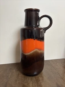 Vintage West German Fat Lava Vase - 52 cm hoch - braun & orange - 409 - 52 - Bild 1 von 10