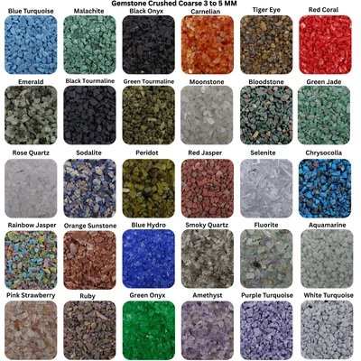 Geschliffener Edelstein grobes Pulver 75+ geschliffener 3-5 mm Heilstein... - Bild 1 von 4