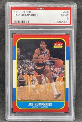 1986 1986/87 Fleer Jay Humphries #49 Phoenix Suns Basketball PSA 9 Mint - Image 1 of 2