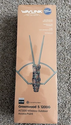 Wavlink AC1200 Dual Band Outdoor Access Point Greenwood 5 1200G Repeater - Image 1 of 2
