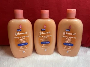 (3) Johnson's Baby Moisture Wash - Honey Apple -Enriched w/Baby Lotion 15 Oz HTF - Picture 1 of 1