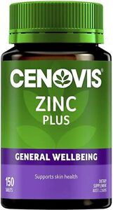 Cenovis Zinc Plus Tablets Supports Skin Health & Collagen Formation 150 Tabs