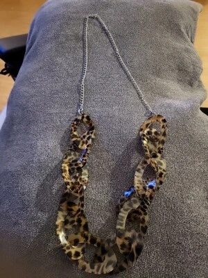 Premier Designs Animal Print Statement Necklace  36" NEW - Image 1 of 3