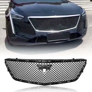 1pc For 2019-2020 Cadillac CT6 Front Bumper Grill Grille Black ABS Honeycomb