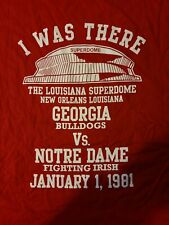  Georgia Bulldogs vs.  Notre Dame Sugar Bowl Red  XXL T Shirt 