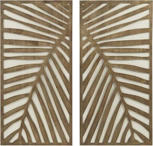 Madison Park Wall Art Living Room Décor - Birch Palms Botanical Carved...  - Picture 1 of 8