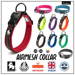 Dog Collar Truelove Air Mesh Soft Padded Adjustable Reflective XS S M L XL 2XL  - Picture 1 of 25