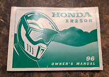 Genuine 1996 Honda XR250R Motorcycle Owners Manual 31KCE600 OWNER'S XR 250 R