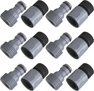 Garden Hose Quick Connector 3/4 Inch Plastic Garden Hose Quick Connect Fittings - Picture 1 of 12