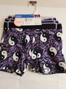 Wonder Nation Boys Boxer Briefs 3 Pack Sz Small(6-7) Yin Yang NEW - Picture 1 of 4