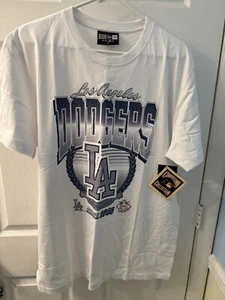 XL New Era Cooperstown Collection Los Angeles Dodgers White T-Shirt Brand New - Picture 1 of 13
