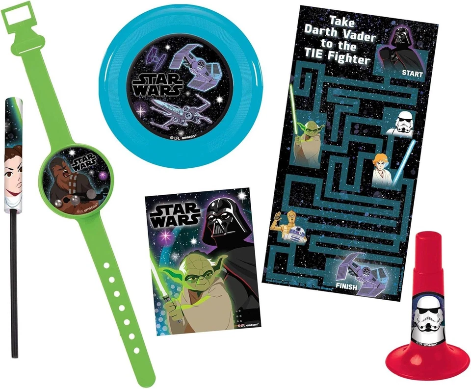 Festa de aniversário infantil Star Wars Galaxy of Adventures Disney 48 peças. Pacote Favor - Imagem 1 de 1