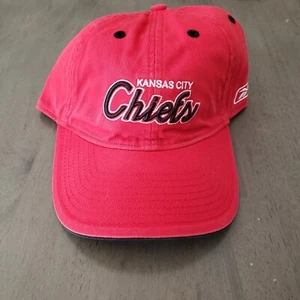 NEW Kansas City Chiefs Hat Cap Adult Strap Back Red NFL Football Reebok Mens - Picture 1 of 7