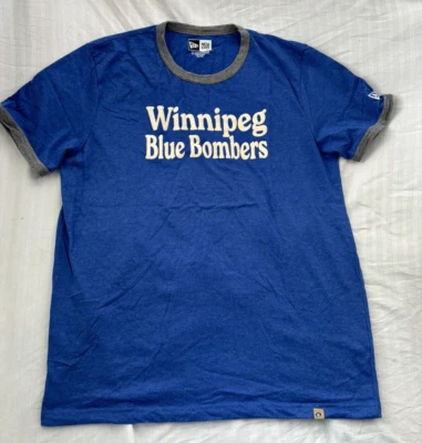 Winnipeg Blue Bombers New Era Men's Ringer Tee 50/50 poly/cotton XL retro style - Image 1 of 4
