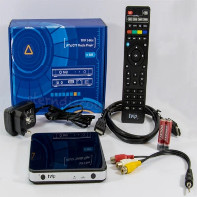 TVIP 605 Schwarz IPTV Box 4K UHD HEVC + WIFI WLAN 5G + Bluetooth, Media Player - Bild 1 von 4
