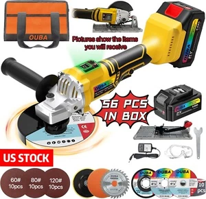 Cordless 4-1/2 Power Angle Grinder for Dewalt 20V Max Battery Brushless 9000 RPM - Picture 1 of 7