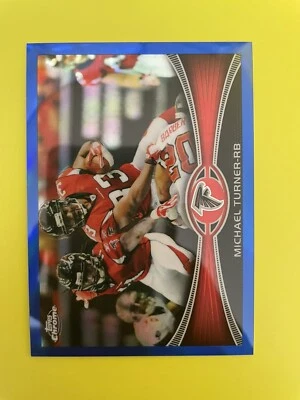 2012 Topps Chrome BLUE REFRACTOR Michael Turner 18/199 FALCONS - Image 1 of 2