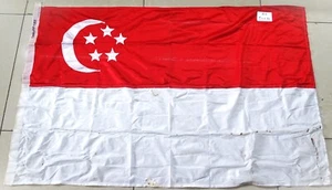 Singapore Flag with Pole Sleeve ( 54X36CMS), Out door country flag - Picture 1 of 5