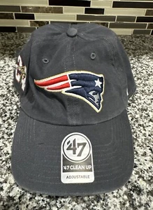 47 Brand Mens Grey Ty Law #24 New England Patriots Clean Up Hat Class 2019 HOF - Picture 1 of 3