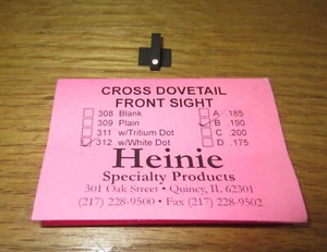 Heinie  White Dot Front Sight .312 X .190 - Picture 1 of 2