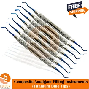 7Pcs Dental Titanium Composite Filling Instruments Synthetic Restorative Scaler - Picture 1 of 8
