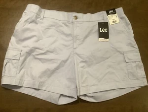 Lee Damen Mid Rise Regular Fit Cargoshorts blau Größe 22M neu mit Etikett - Bild 1 von 5