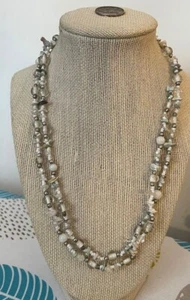 Lange 40" Halskette Quarz, Achat, Howlith, Glasperlen Multi Stein Nuggets Strand - Bild 1 von 3