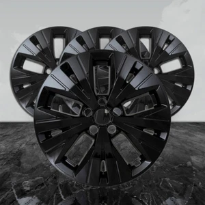 18" 5 Double Spoke Gloss Black Wheel Skins fits 2021-2023 Nissan Rogue SV [4pc] - Picture 1 of 5