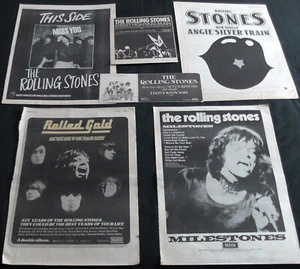 The Rolling Stones 6 x Notenpapier Werbeanzeigen - Bild 1 von 4