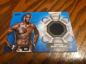 2018 Topps UFC Knockout Relic Blue Insert Card #46/50 Ovince Saint Preux #KR-OS - Picture 1 of 4
