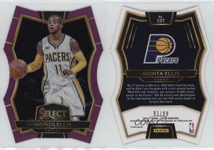 2016-17 Panini Select Premier Level Purple Prizm /99 Monta Ellis #137