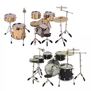 8Pcs Realistic Mini Drum Set Miniature Drum Instrument Model for Bedroom Music - Picture 1 of 12