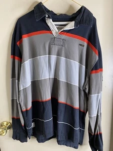 Rocawear Sweater XL Long Sleeve Black Red White Stripes Master Builders - Picture 1 of 8