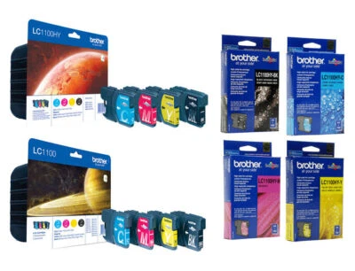 Brother Tinte Patronen LC-1100 HY MFC 490CW 5490CN 5890CN 5895CW 6490CW Original - Bild 1 von 4