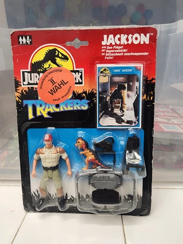 1994 Kenner Jurassic Park Series 2 Dino Tracker "Jaws" Jackson RARE GERMAN CARD Cover